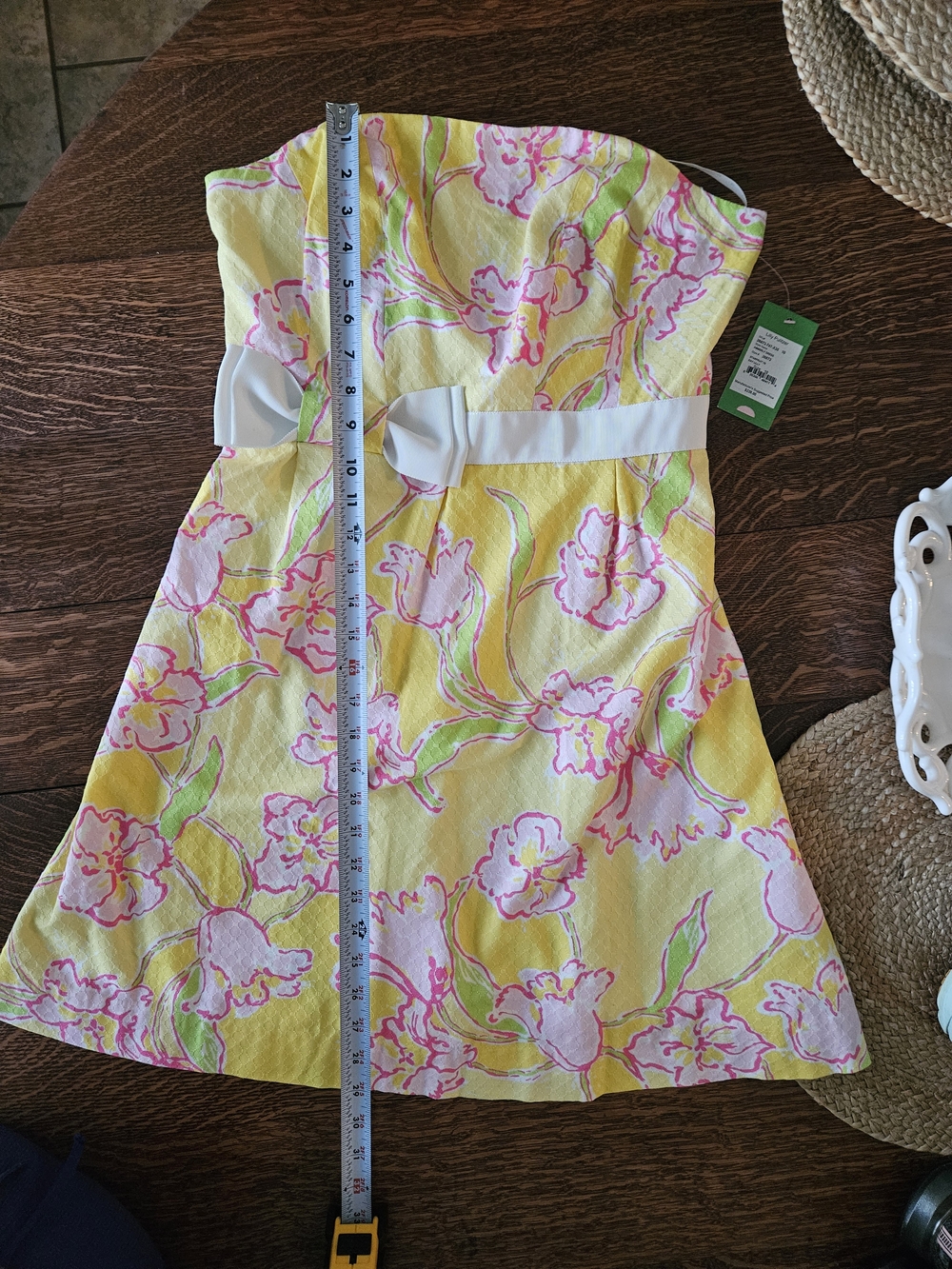 Lilly Pulitzer Amberly Dress Starfruit Day Lilly Floral Yellow Pink Size 10 NWT - Picture 4 of 11